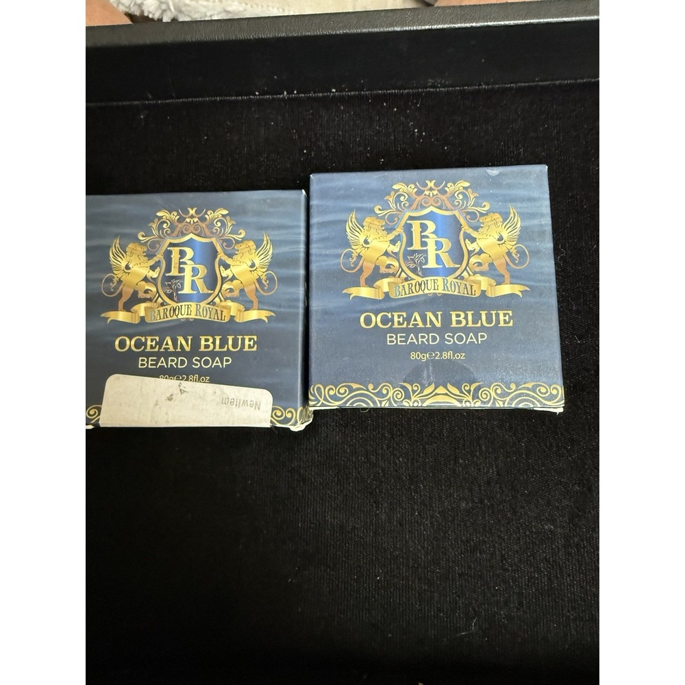 Baroque Royal Ocean Blue Beard Soap‎ 2.8 fl oz Bar NEW Lot 2.  4205